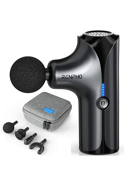 RENPHO مسدس تدليك صغير - جهاز تدليك كهربائي محمول باليد بخمس سرعات