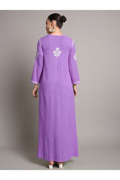 alaya Hand Embroidered Chikankari Rayon Jalabiya-AL4012