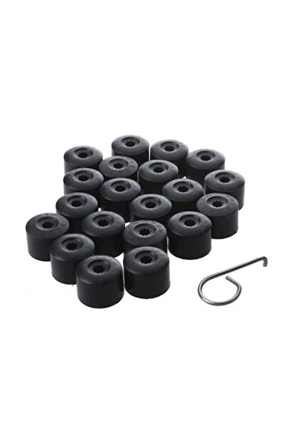 OEM Set 20 capace roți și cheie de demontare, compatibile cu VW/Audi/Skoda, negre