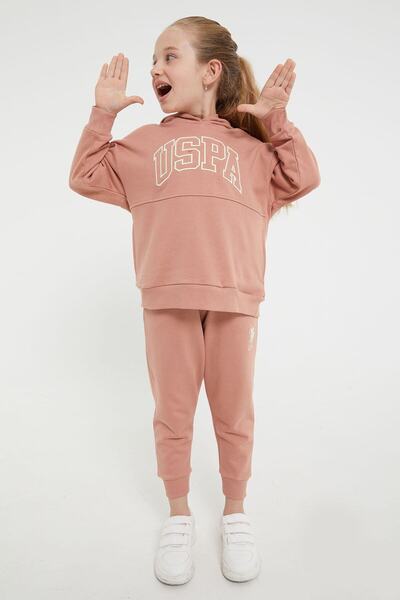 U.S. Polo Assn. U.S. Polo Assn. Girls Tile Red Tracksuit Set