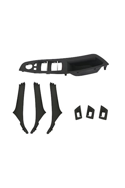 BMW Set interior handles and button trims 5 F10, 7 pieces, Black