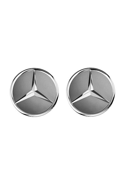 MERCEDES Σετ 2 καπάκια 75mm GRI μοντέλο STAR