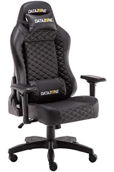 Datazone Computer desk chair, gaming chair elegant and embroidered design, black color GC14
