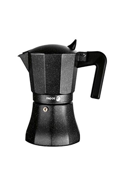 Fagor Cafetieră italiană din aluminiu negru, 12 căni