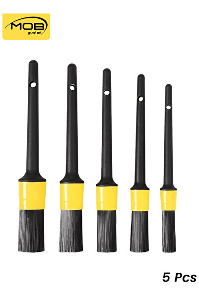 Mob مجموعة من 5 قطع من فرشاة تنظيف السيارات ذات الشعيرات الناعمة للعجلات والم...