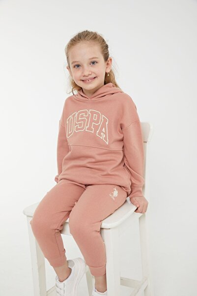 U.S. Polo Assn. U.S. Polo Assn. Girls Tile Red Tracksuit Set