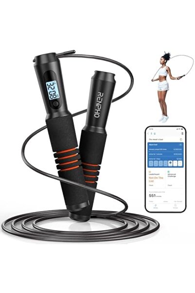 RENPHO Smart Skipping Rope With Counter, Adjustable Wireless, App Analysis Data, Fitness Rope for Me