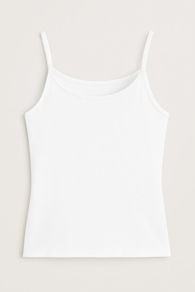 LAUMA Women's Black-White Strap Tank Top 2 Pack