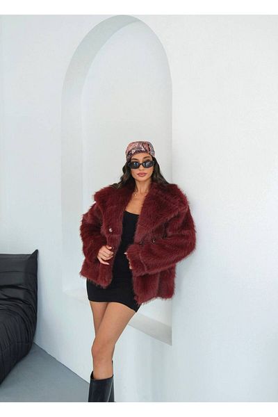Bak'ap Premium Snap Fastener Faux Fur Coat