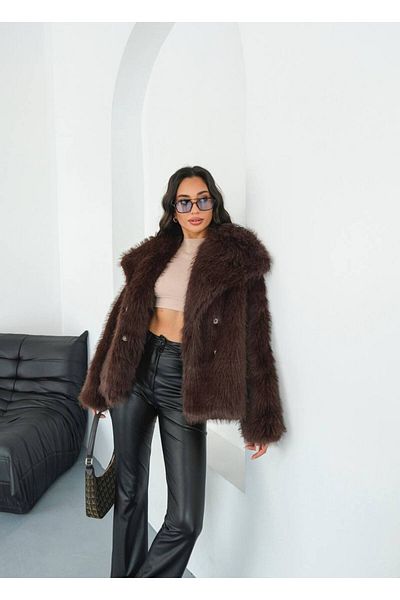 Bak'ap Premium Snap Fastener Faux Fur Coat