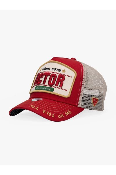 RustandRich Women Men Red Trucker Hat Professional Collection Actor