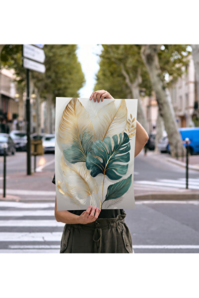 Rosaart Frameless Poster, Digital Printing, Monstera, Office Living Room Decoration, Poster