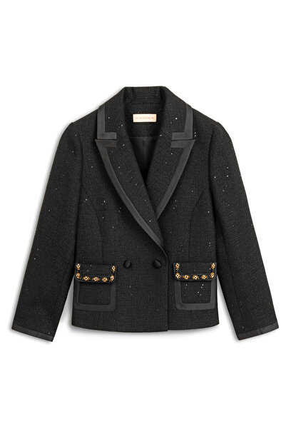 Machka Payetli tüvit ceket