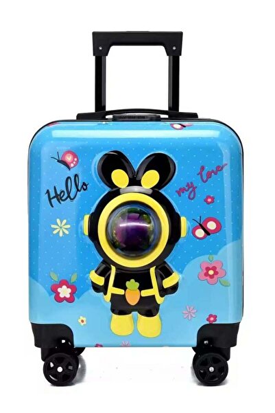 HSM حقيبة سفر للأطفال بطبعة رسوم متحركة مقاس 17 بوصة