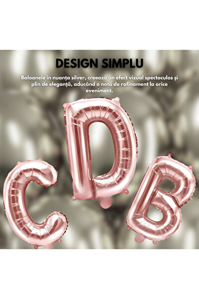 SDEPOT SDEPOT metal foil balloon, G litera, rose gold, 40 cm