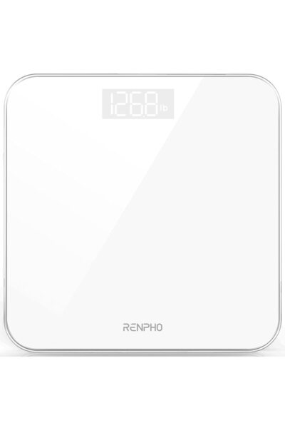 RENPHO Digital Bathroom Scale, Highly Accurate Body Weight Scale with Lighted LED Display, Round Cor