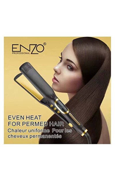 ENZO Professional Premium Hair Straightener – Fast Heat-Up, Adjustable Temperature, Ceramic Plates