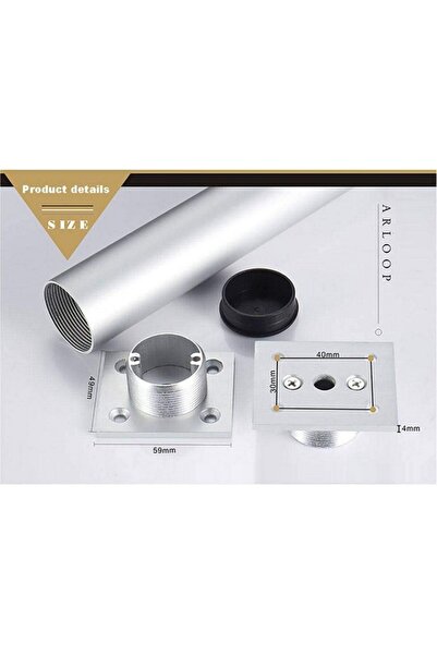 HBLZG Set of 4 adjustable aluminum furniture legs, 10 cm,