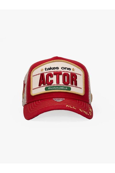 RustandRich Women Men Red Trucker Hat Professional Collection Actor