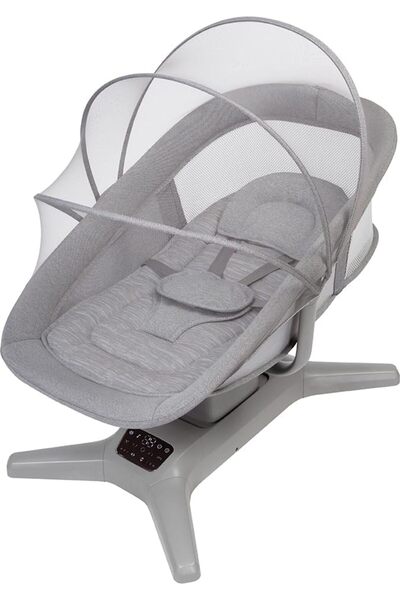 Mastela مهد كهربائي متعدد الحركات للأطفال من سوينغ إكس، قابل للتعديل، رمادي غ...