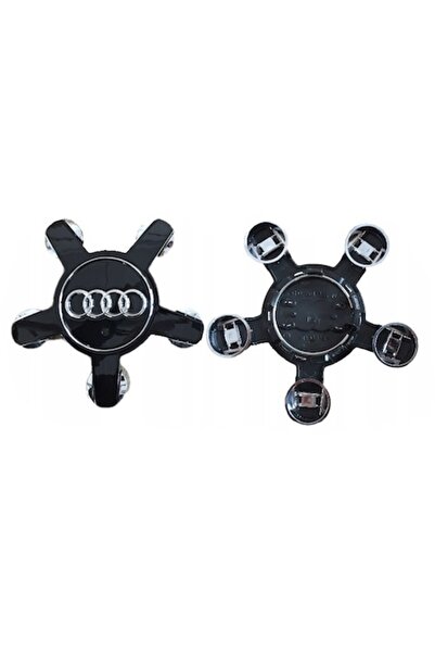 Audi Σετ 2 καλυμμάτων τροχών 135 mm τύπου μαύρου νυχιού για ζάντες αλουμινίου