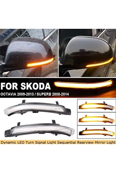 MAF Set 2 Semnalizari Led Oglinda Dinamice, Secventiale Skoda Octavia 2 FL 1Z...