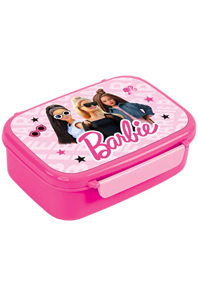 First Kid صندوق غداء بلاستيكي مستطيل للأطفال من باربي، سعة 760 مل