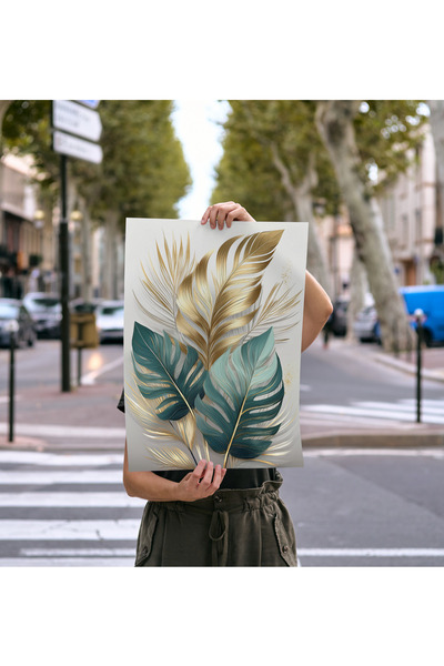 Rosaart Frameless Poster, Digital Printing, Monstera Camel Base Flower, Office Living Room Decoration, Poster