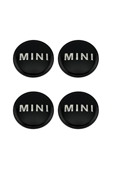 OEM Set 4 capace de jantă pentru Mini, negre / cromate, diametru 54 mm