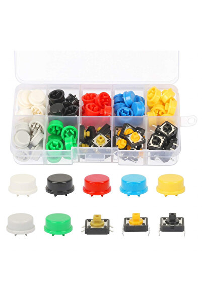CHALA switch button set, plastic/metal, multicolor, 80 pieces