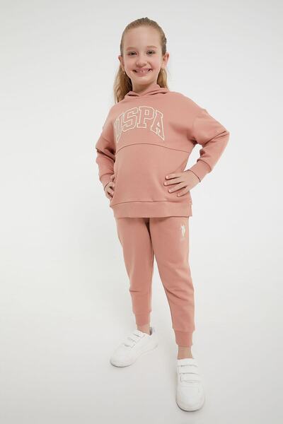 U.S. Polo Assn. U.S. Polo Assn. Girls Tile Red Tracksuit Set