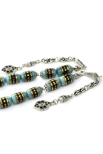 HÜNERTAŞ حجر أولتو وجلاليث من الفضة المصنوعة من كبسولة زازا المسبحة