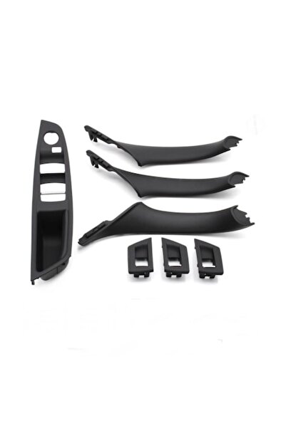 MAF Set manere interior fata spate stadard, ornament butoane, Compatibil BMW seria 5 F10/F11, 2009-2017,