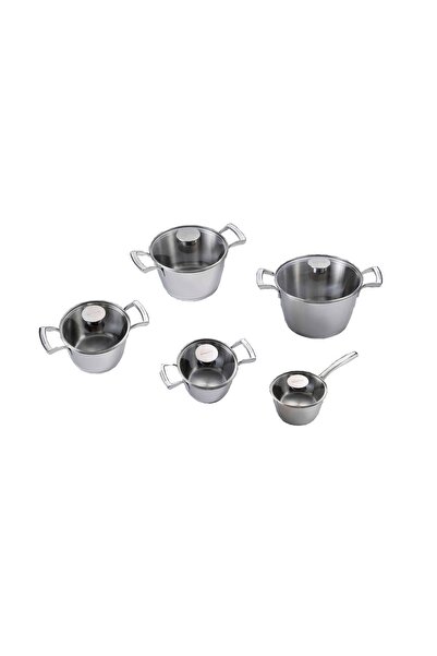 CASA BUGATTI Set de oale cu capac, oțel inoxidabil, 10 piese, Casa Bugatti, Z...