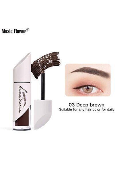 Music Flower Novel Eyebrow Cream Gel Long Lasting Waterproof (Deep Brown)