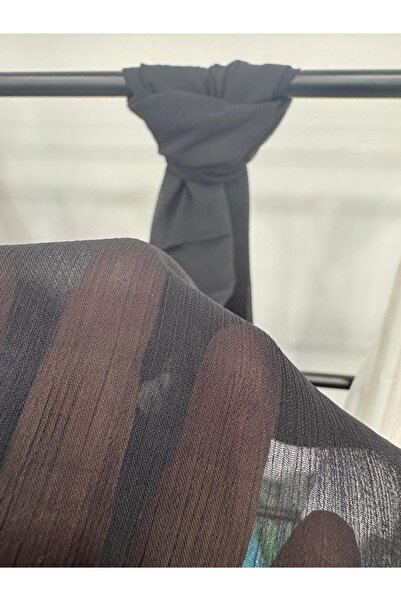 Butik YORYO ŞİFON SİYAH ŞAL-Kırışmaz , dayanıklı ,mevsimlik, şık duruş.
