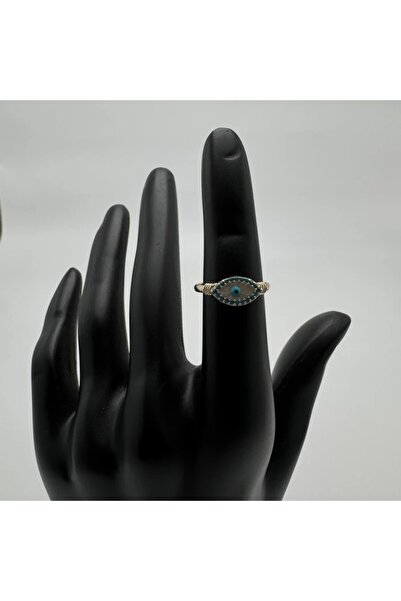 TAKIŞINA خاتم ذهبي بتفاصيل عين زرقاء - ذهبي