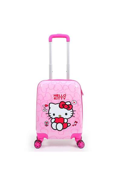 Hello Kitty Desenli Pembe Çekçekli Valiz 2985