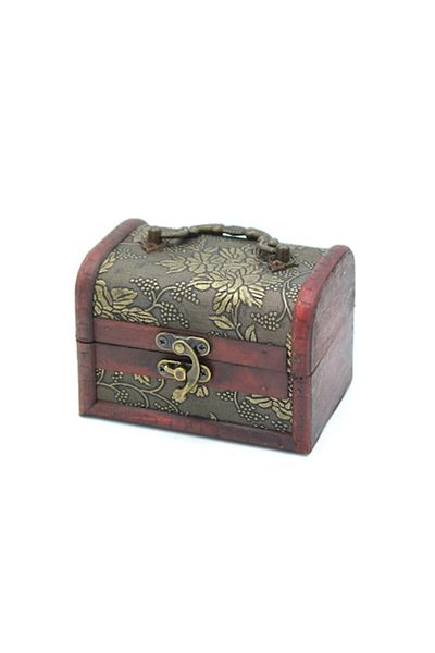 OEM Wooden Chest, Brown, 12 x 8 x 9 cm, 2 Pieces