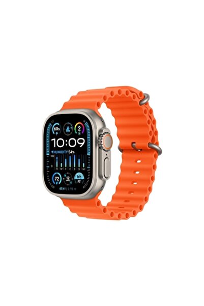 Dali Curea din silicon pentru Apple Watch 42-49 mm, Breathe In, portocaliu