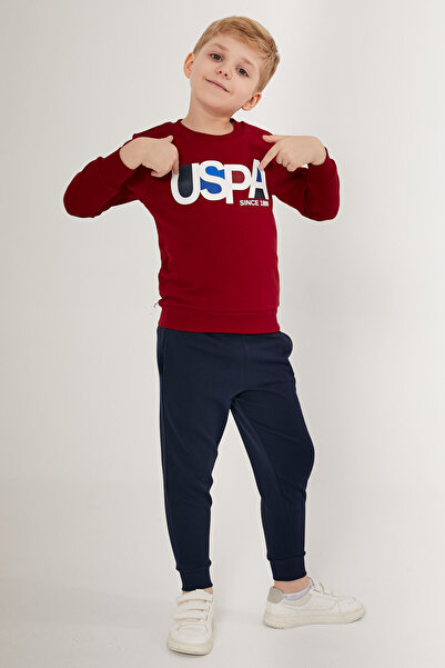U.S. Polo Assn. U.S. Polo Assn Bordo Erkek Çocuk Eşofman Takımı