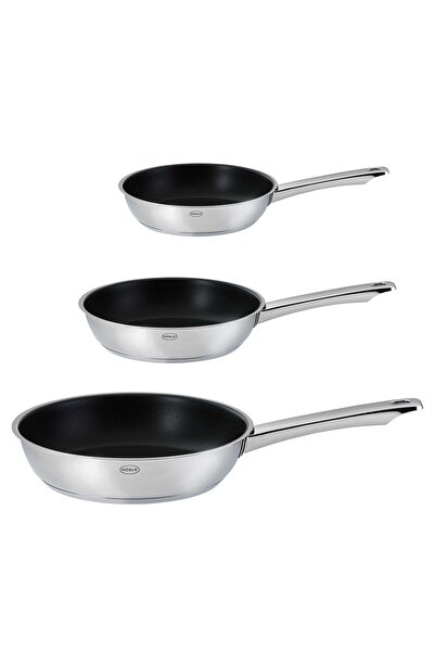 rösle Set de 3 tigăi, Ø 20/24/28 cm, oțel inoxidabil, Rosle, Moments