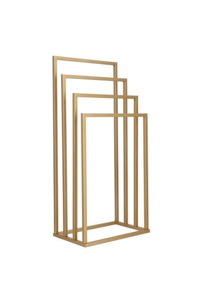 SERSIMO Metal bathroom towel rack, with 4 stands, 96 cm, matte gold