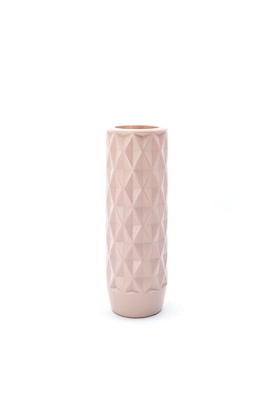 OEM Tall decorative vase, plastic, pink, 30 x 10 cm