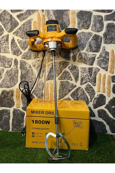 bestwork Devir Ayarlı Elektrikli Alçı Boya Ve Harç Karıştırıcı Mikser 1800W