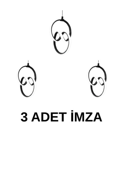 B&F STORE NEW STYLE İmza Siyah 3 adet avize