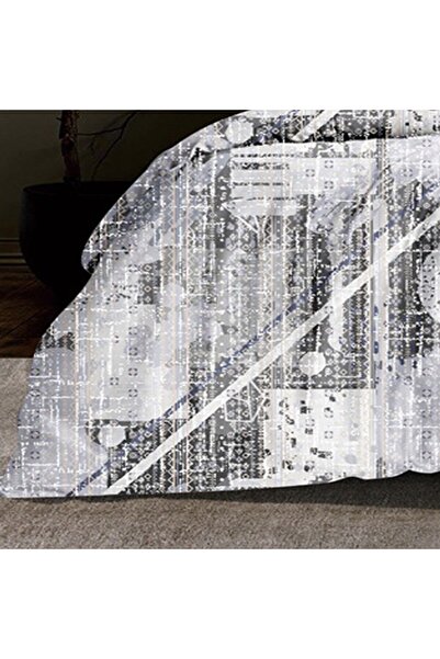 Favourite Vivert White Multicolor Print Duvet Set King, Double 6 Piece Set