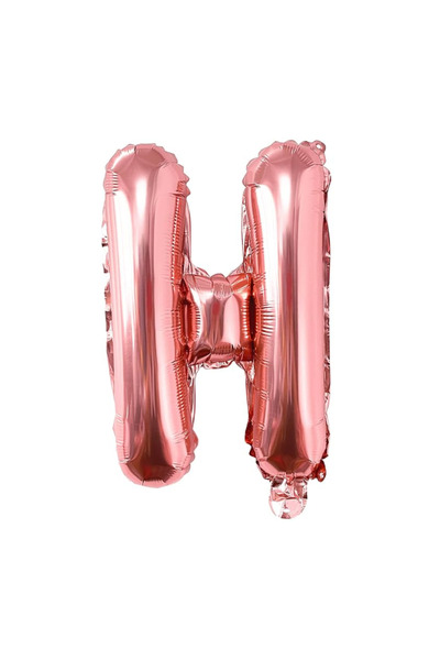 SDEPOT SDEPOT metallic foil balloon, letter H, rose gold, 40 cm