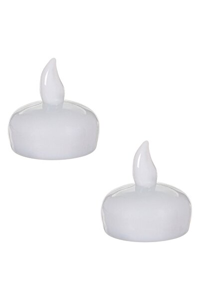 OEM Set 2 decorative white Christmas candles with LED