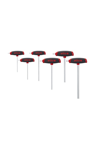 wiha Set de chei hexagonale în formă de L ComfortGrip cu mâner în T, 2,5-8 mm...